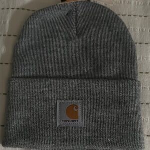 Carhartt Gray Ribbed Knit Hat